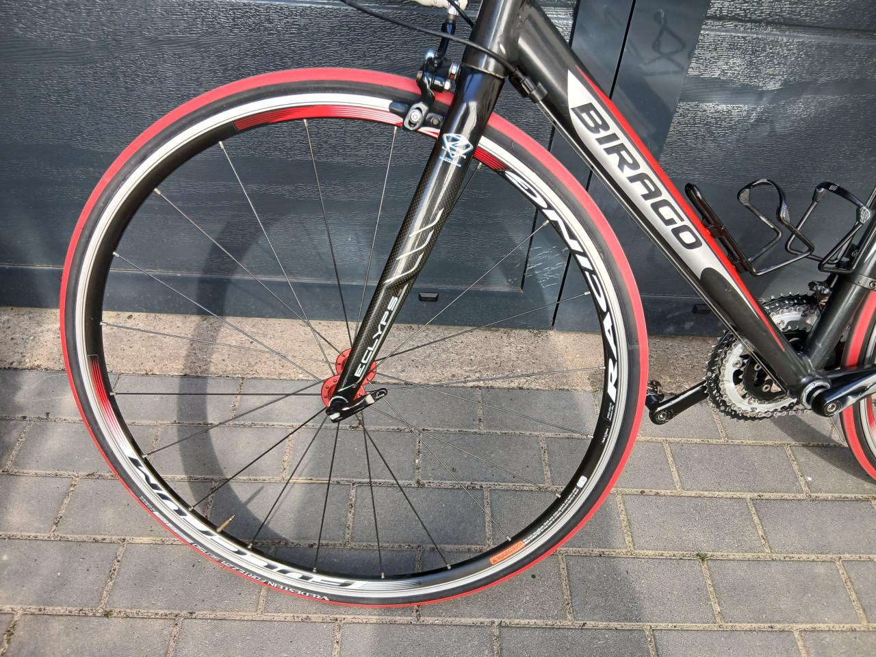 Ridley Triton aluminium, carbon voorvork Rood zwart zilver