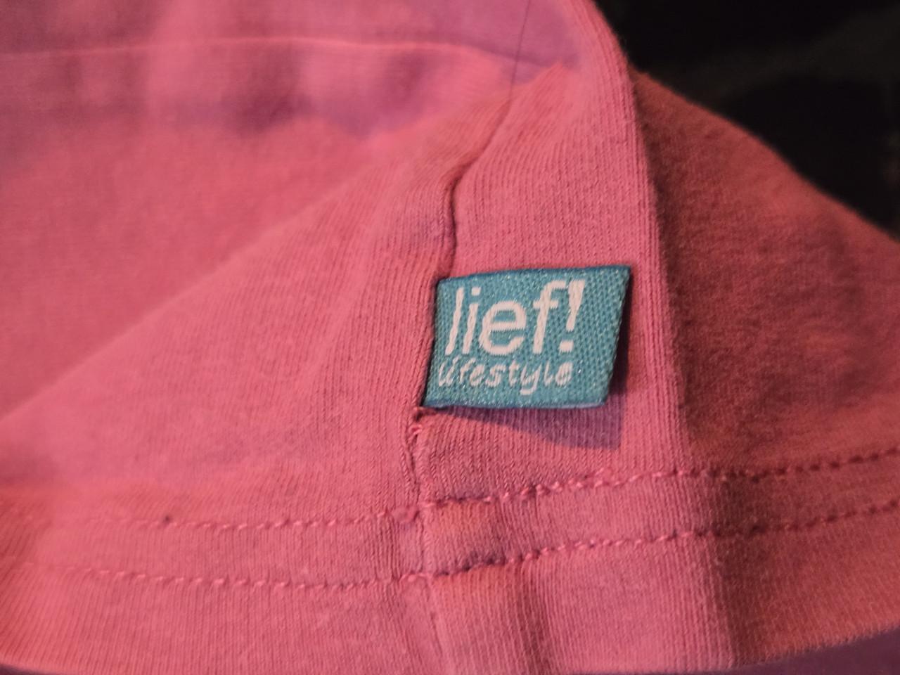 2 hemden meisjes mt 110/116 Lief! Lichtrroze en wit