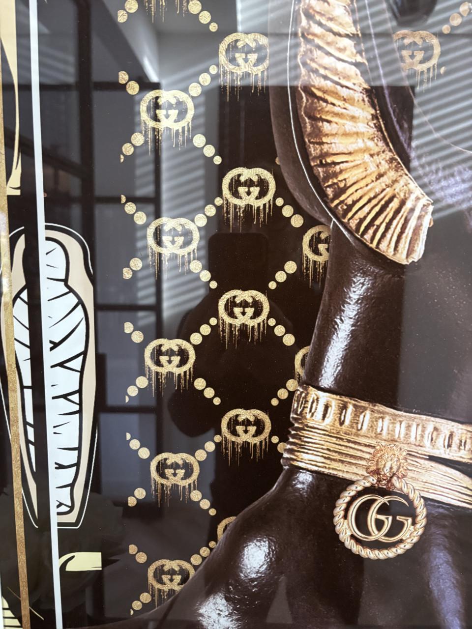 Poster Gucci op glas