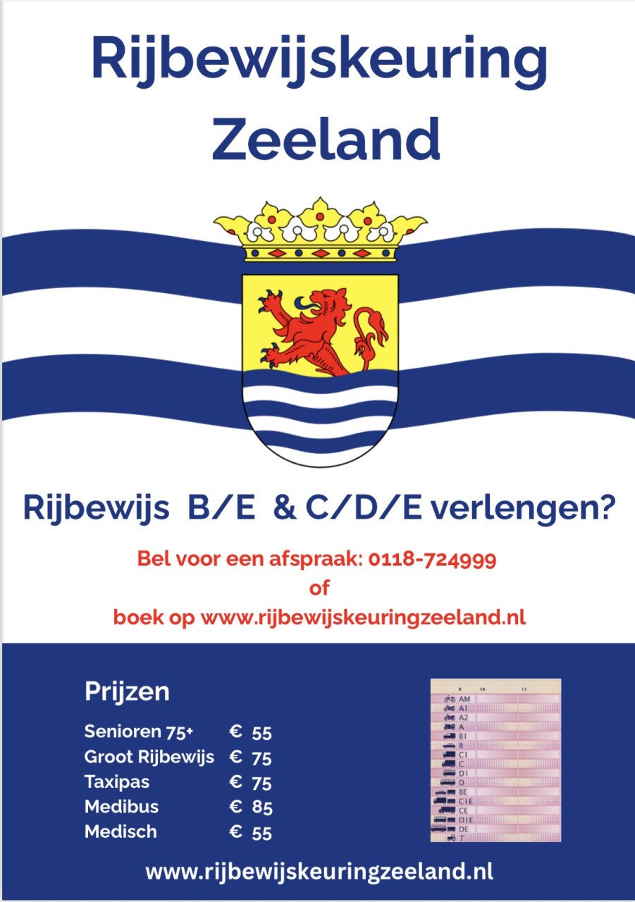 Rijbewijskeuring Zeeland ook voor SPOED Rijbewijskeuring