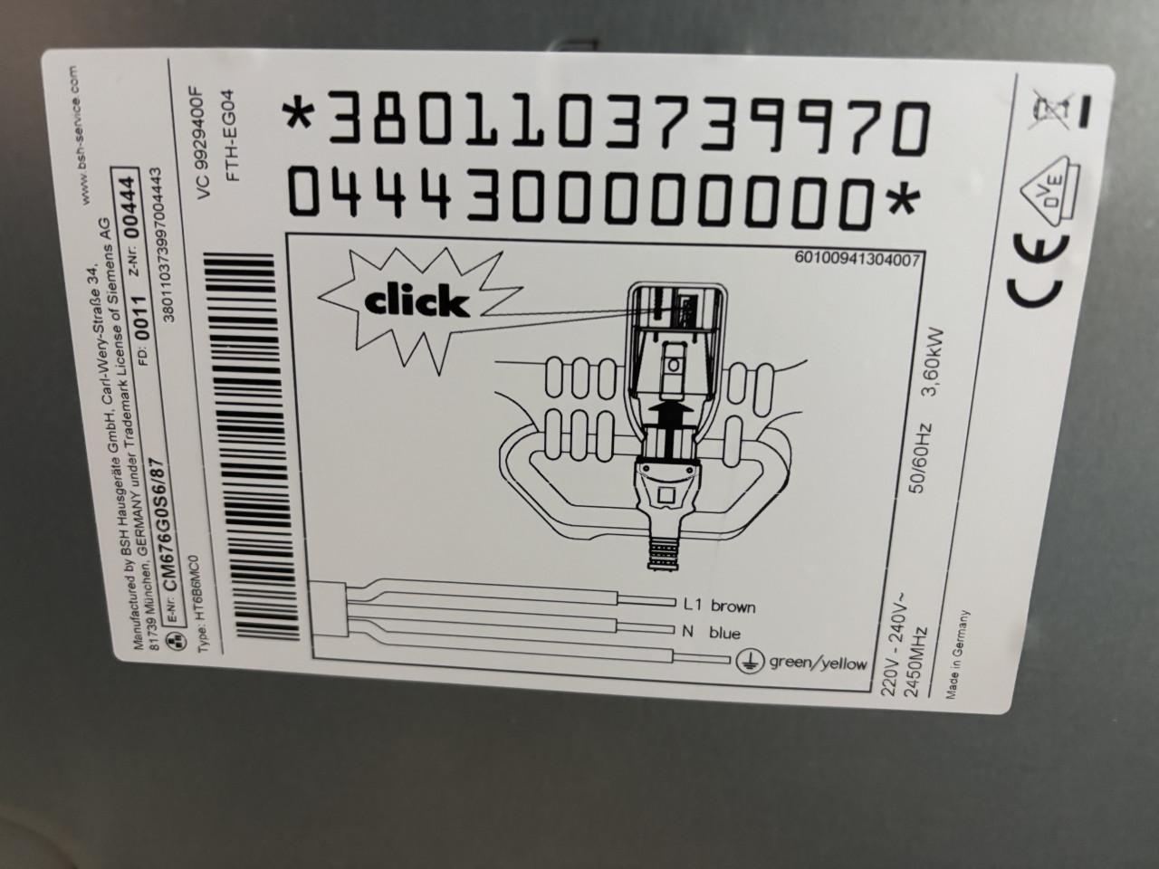 Siemens combi-oven met magnetron