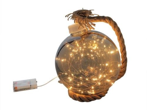 Verlichte LED Decokogel aan Touw | Warm Wit Licht | Sfeervol