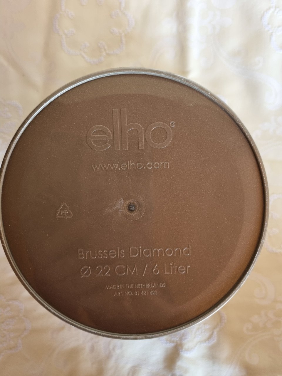 Kunststof sierbloempot van Elho , hoogte 21 cm