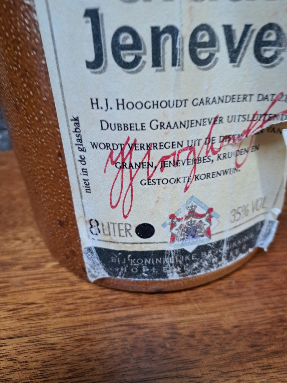Grote kruik hooghoudt jenever 8 liter