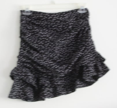 Zwarte rok met witte stippen maat xs
