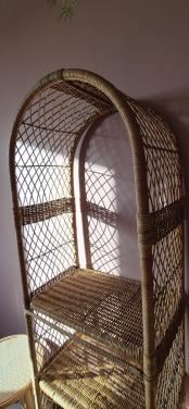 Vintage rotan (boeken) kastje