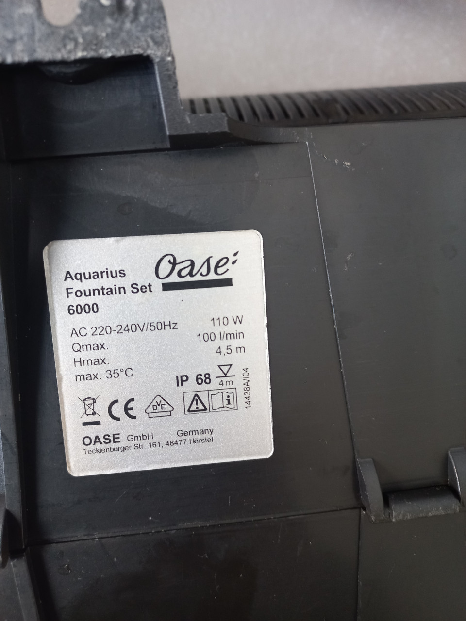 Oase Aquarius Fountain Set 6000 Fonteinset.
