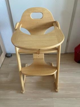 Meegroei kinderstoel blank hout