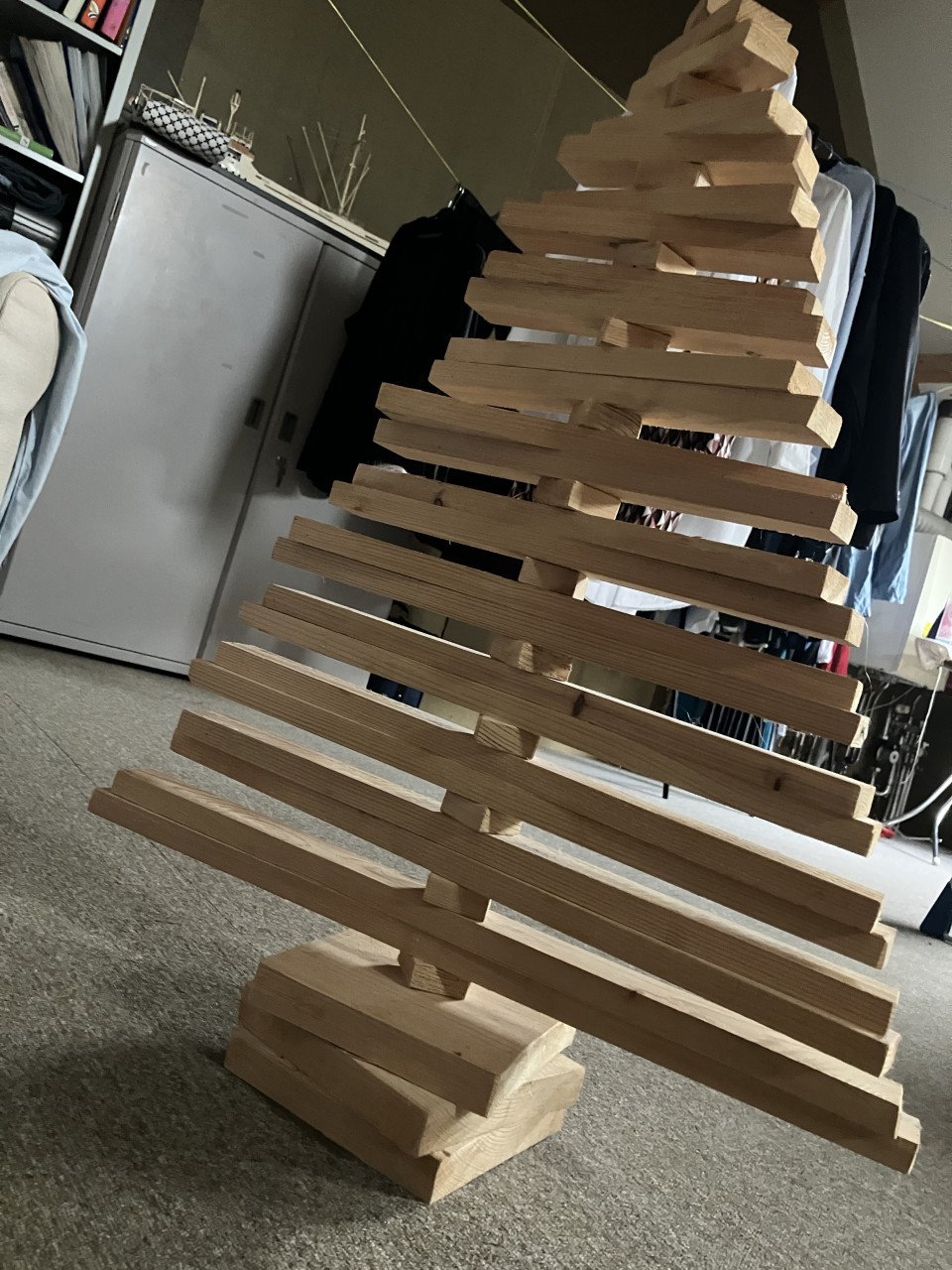 Houten kerstboom