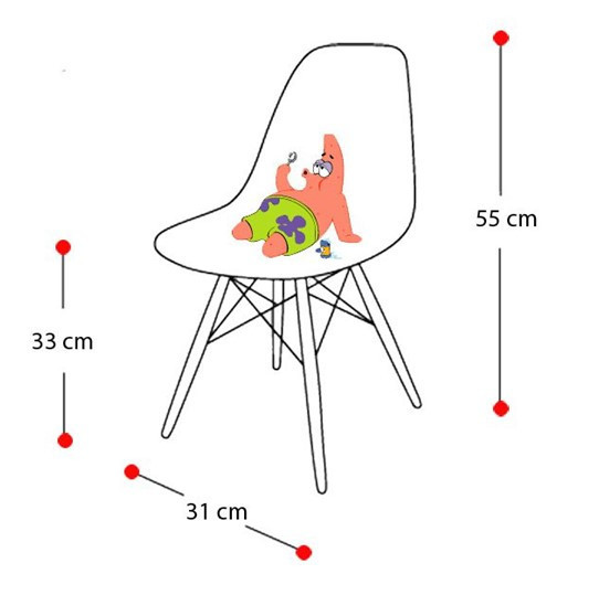 Kinderstoel Eames DSR Junior