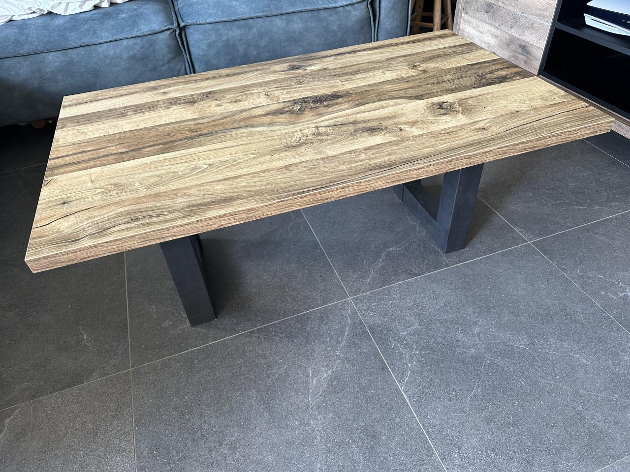 Pronto Salontafel Miori Houten blad met zwarte poten