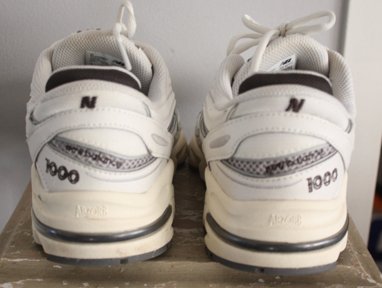 New balance 1000 White-Grey-Beigetan maat 38,5