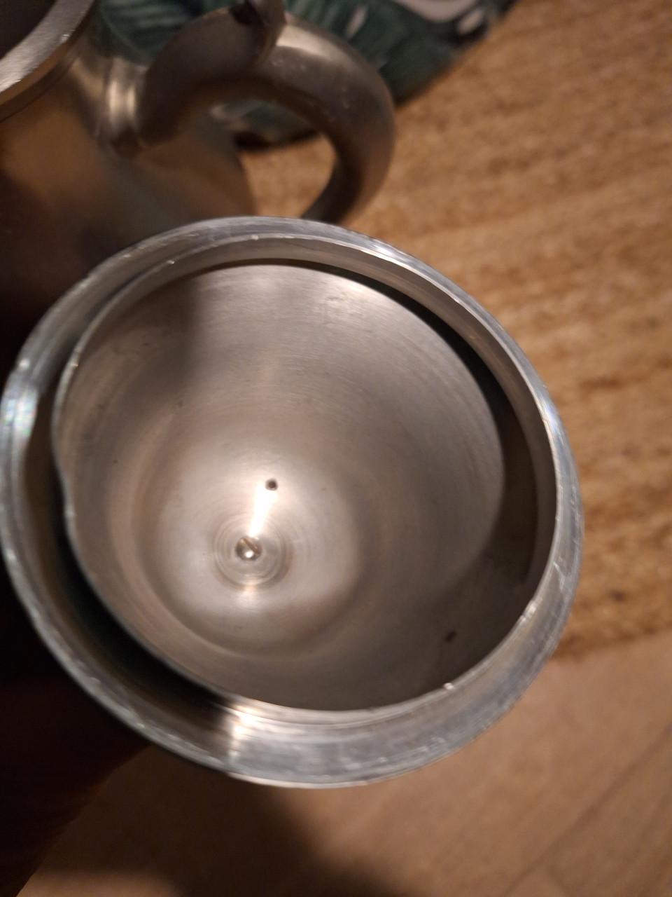 Vintage tinnen koffiepot