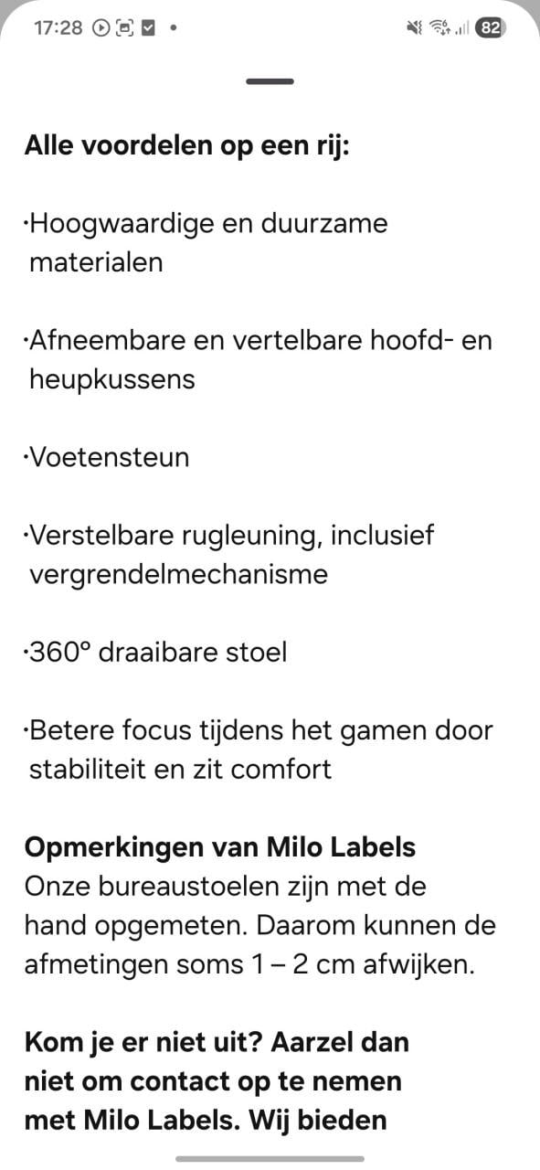 Te koop gamestoel weinig gebruikt