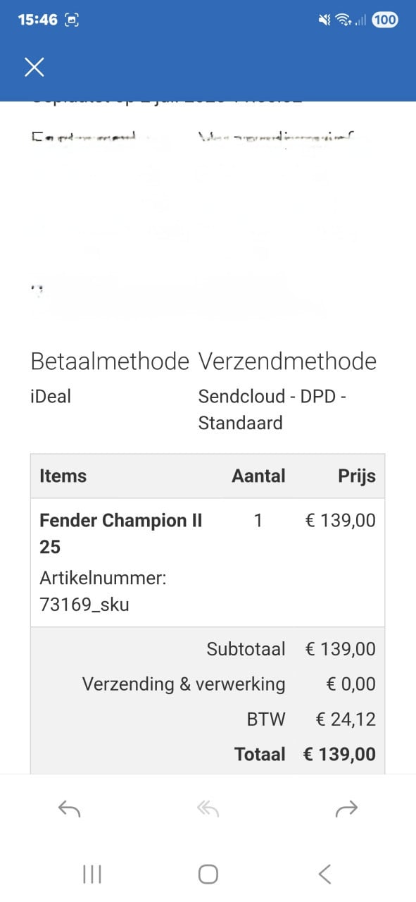 Fender champion 25ii nieuw met bon en garantie