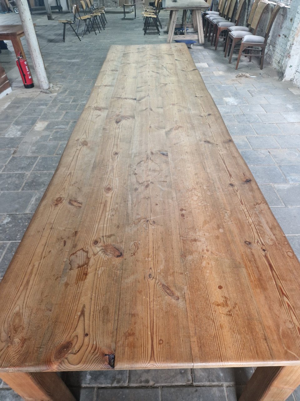 360 cm lange stamtafel mooi geleefd blad