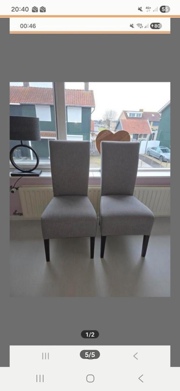 Eettafel met 4 stoelen