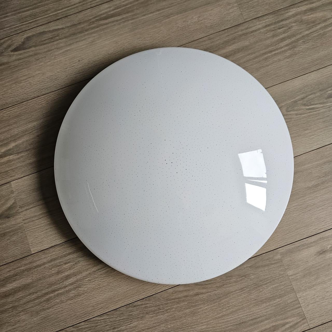 Ronde LED plafondlamp wit met glittereffect