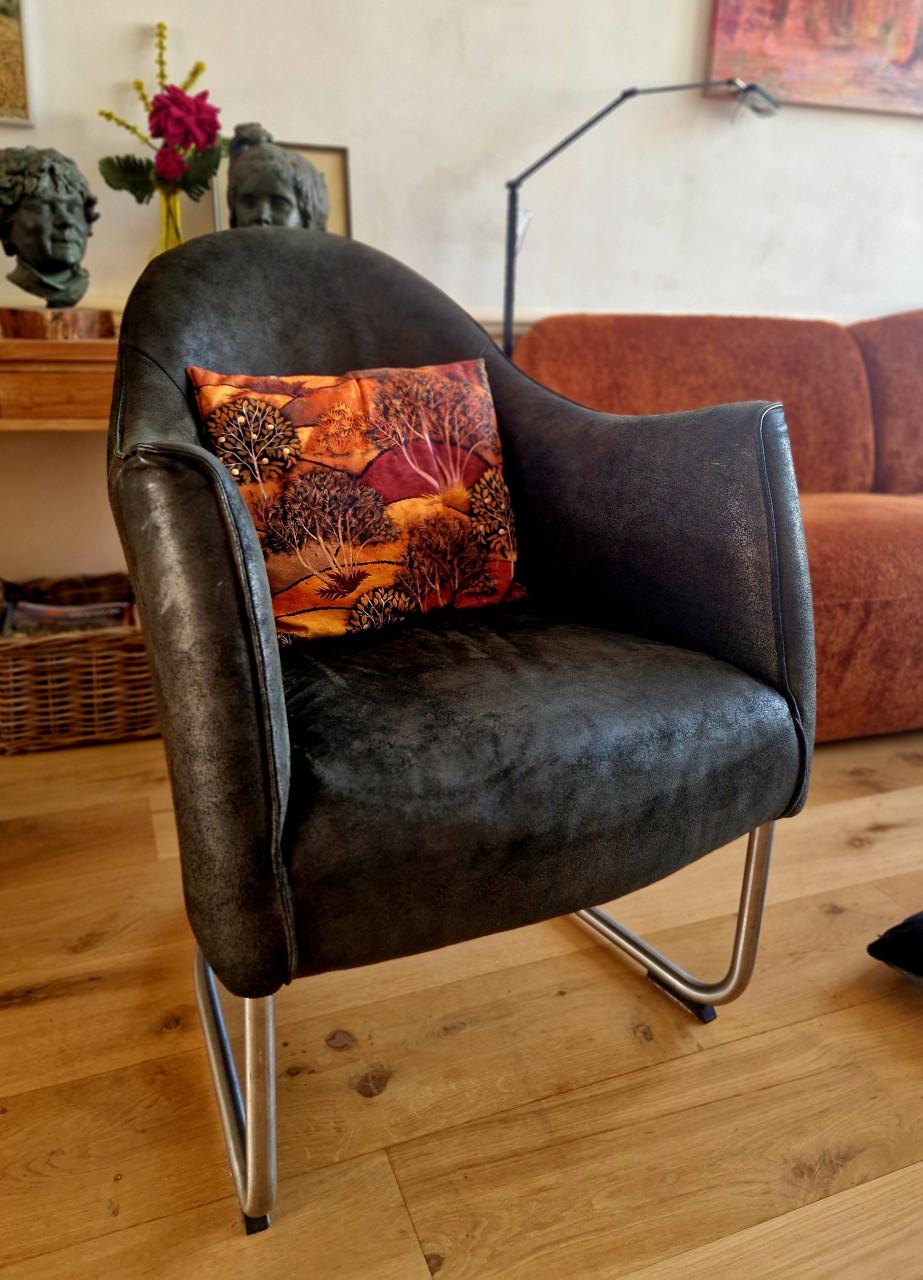 LEREN FAUTEUILS TOPFORM DESIGN (set van twee)