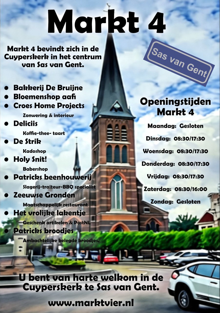 Winkel- & kantoorruimte te huur in de iconische Cuyperskerk – Sas van Gent