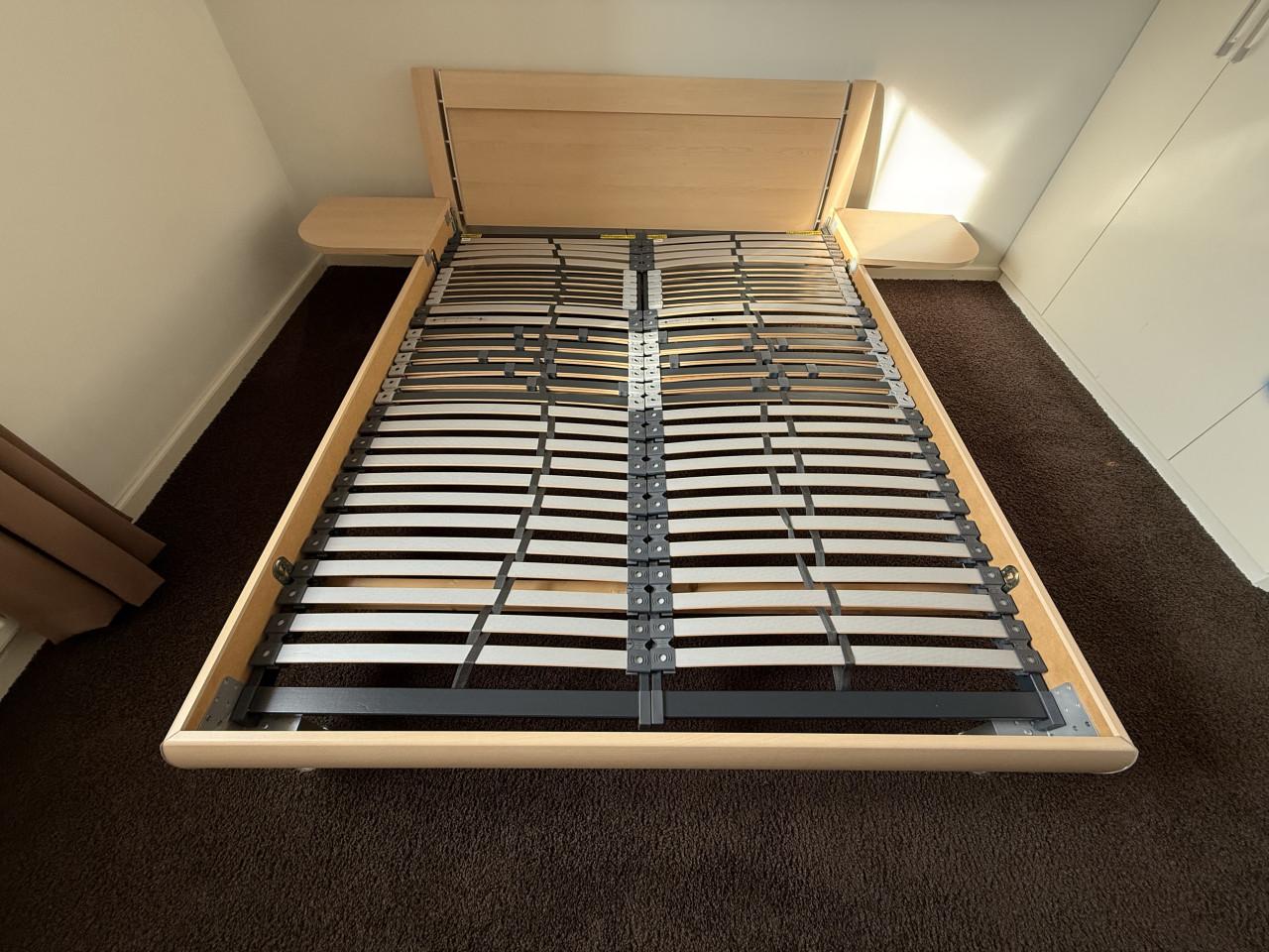 2 persoons bed, Beuken kleur