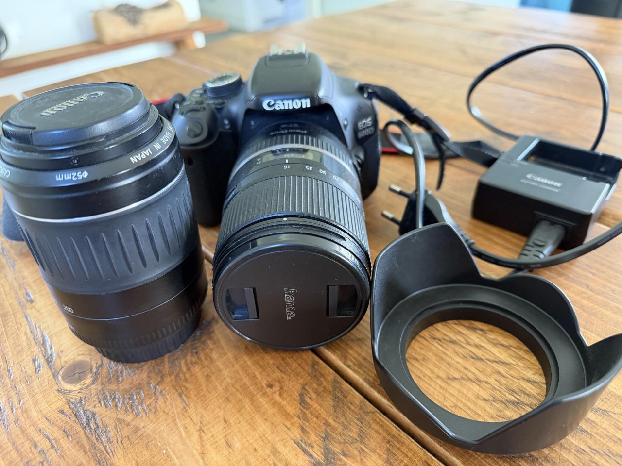 Canon EOS 600D + 18-55mm + 55-200mm, compleet