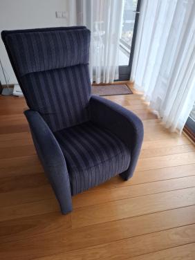 Stoffen fauteuil blauw