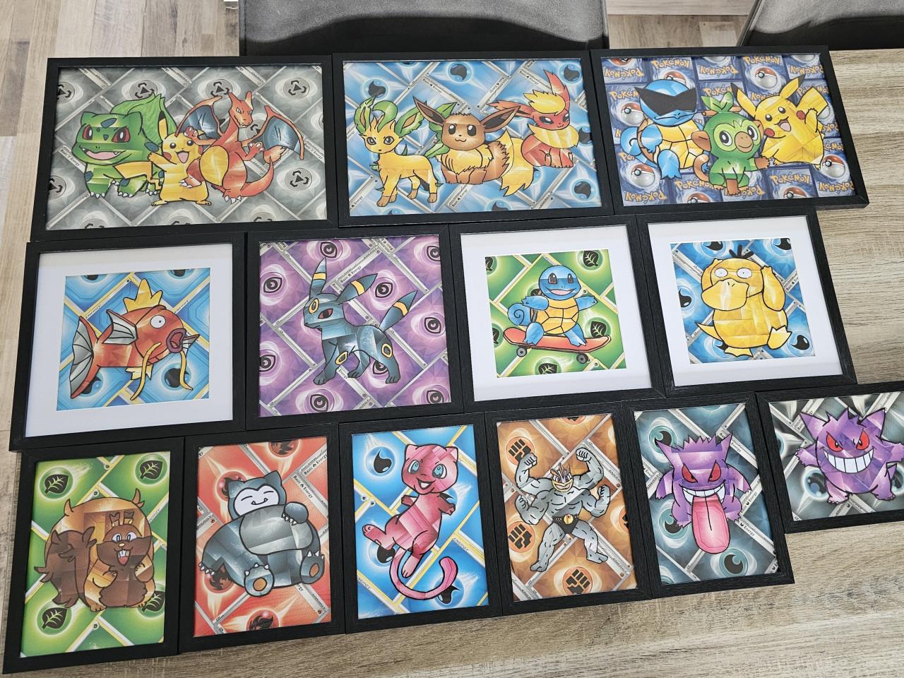 Handgemaakt pokemon figuren van energy kaarten