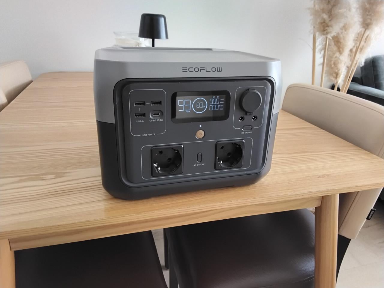 Ecoflow powerstation en zonnepaneel