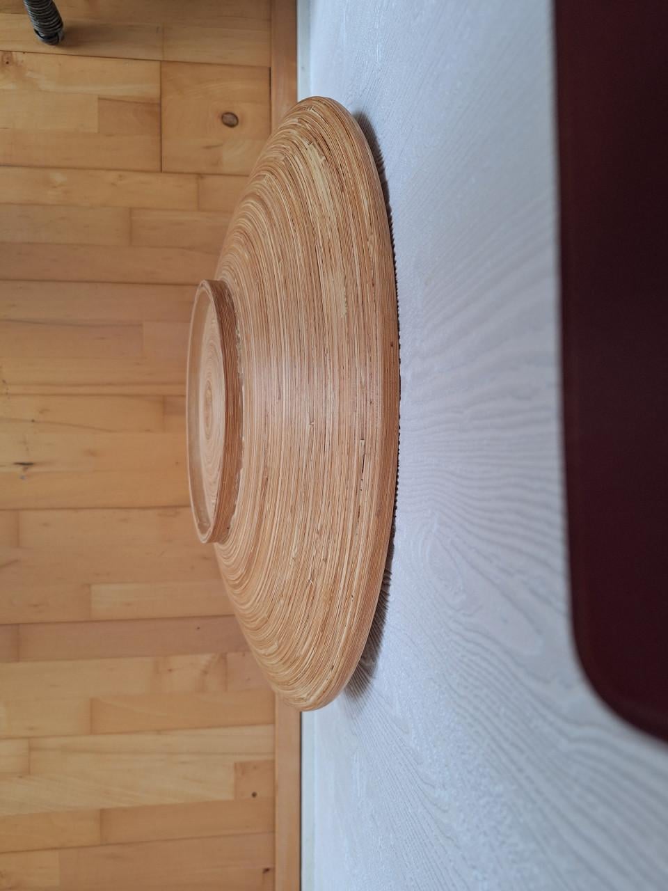 Grote houten schaal 45 cm. Eventueel met nep fruit