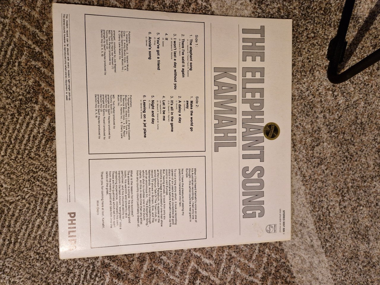 LP The Elephant Song