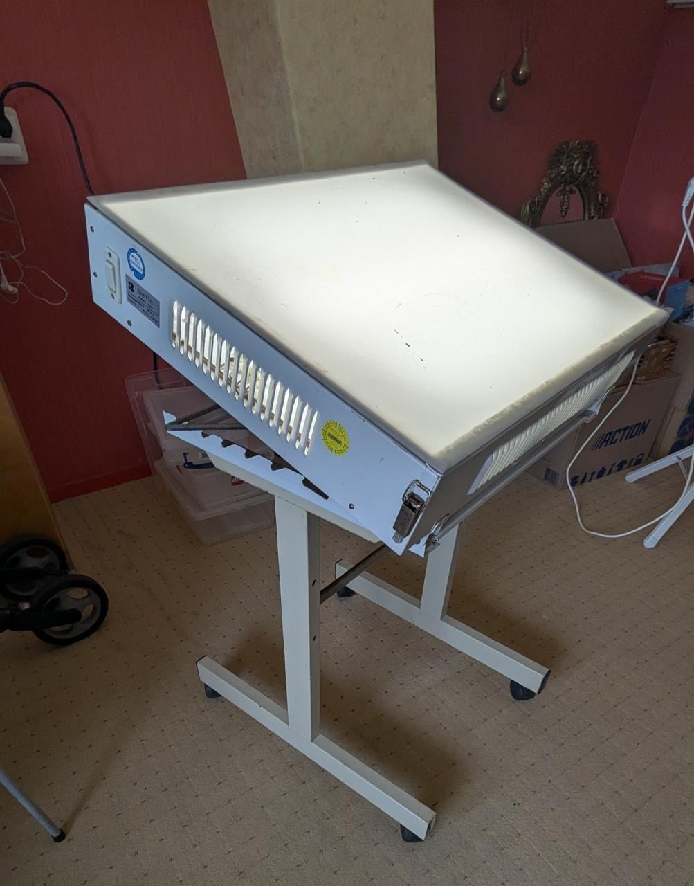 Tekentafel met lichtbak