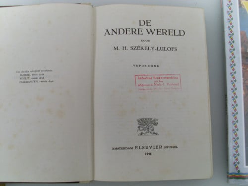 M H Székely Lulofs De andere wereld 1946