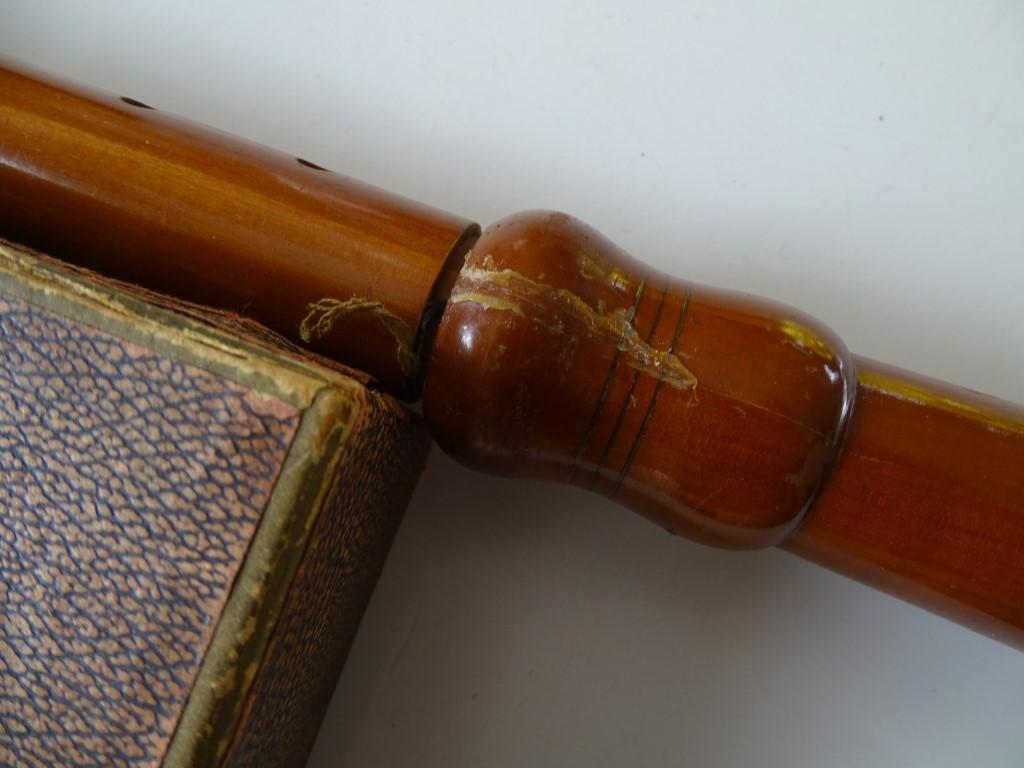 Vintage Houten Johannes Adler Alt Blokfluit barok OPKNAPPER