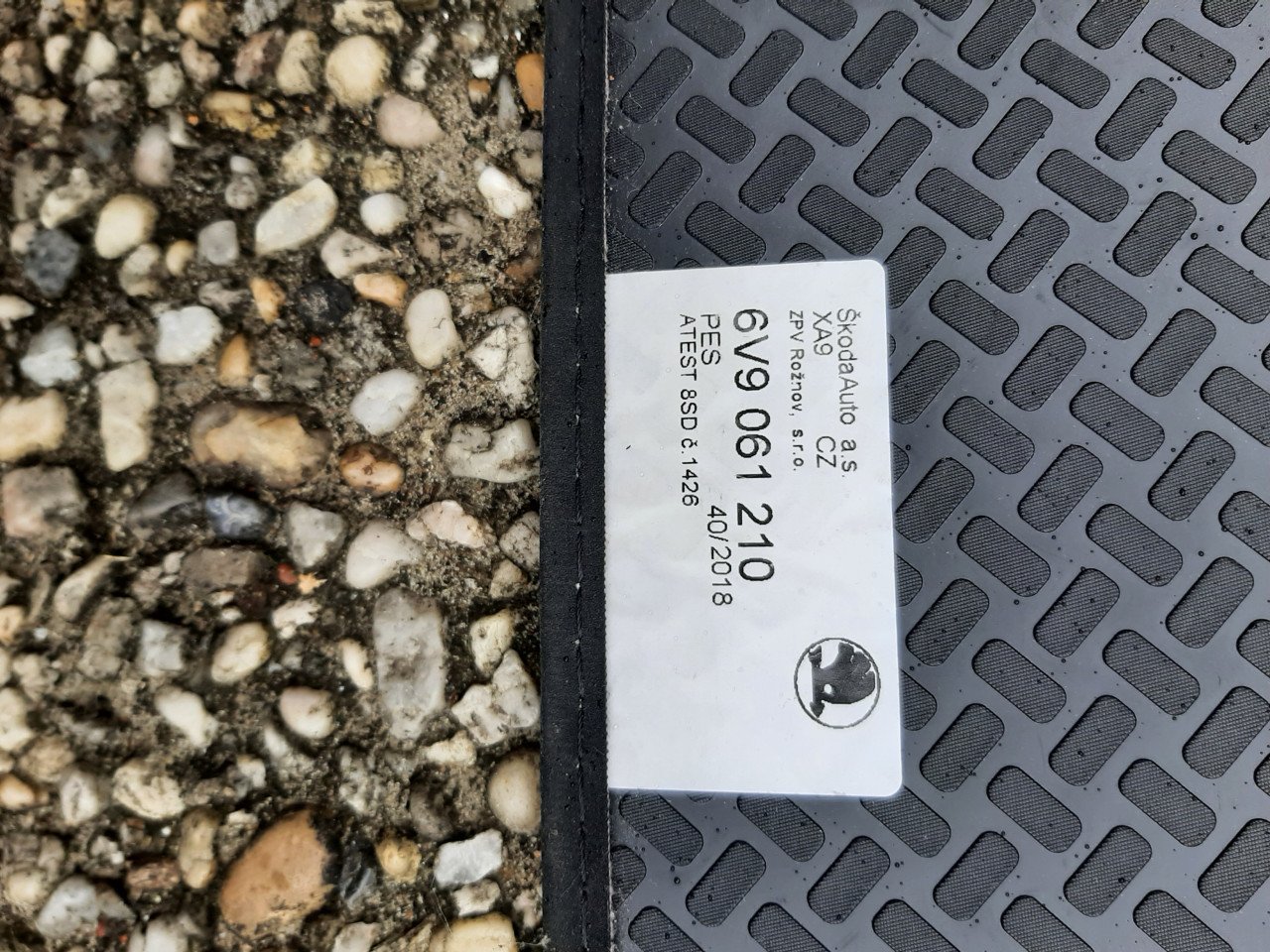 Losse dubbelzijdige kofferbakmat Skoda Fabia Combi