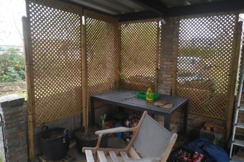 Schuttingen Almeria grenen houten schermen 180 x 90 cm + palen