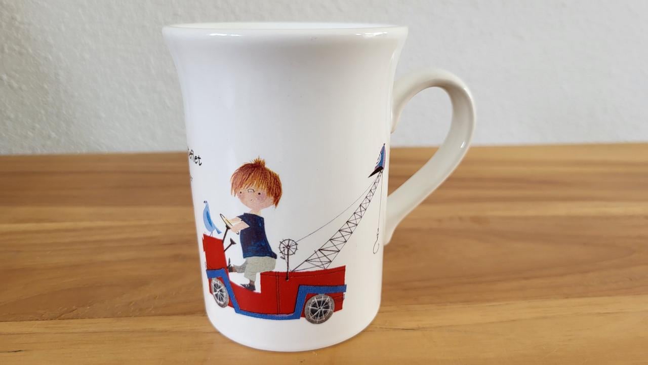 Staffordshire voor Douwe Egberts Pluk van de Petteflet mok