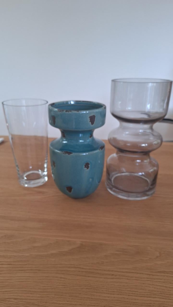 Vazen glas, aardewerk