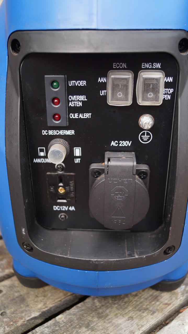 HBM 1500 Watt benzine interverter/generator 230V AC en 12V DC