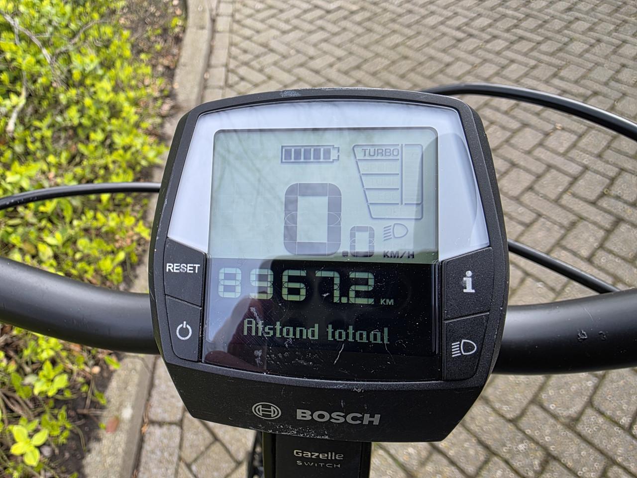 Gazelle elektrische heren fiets met Bosch middenmotor en 500wh accu