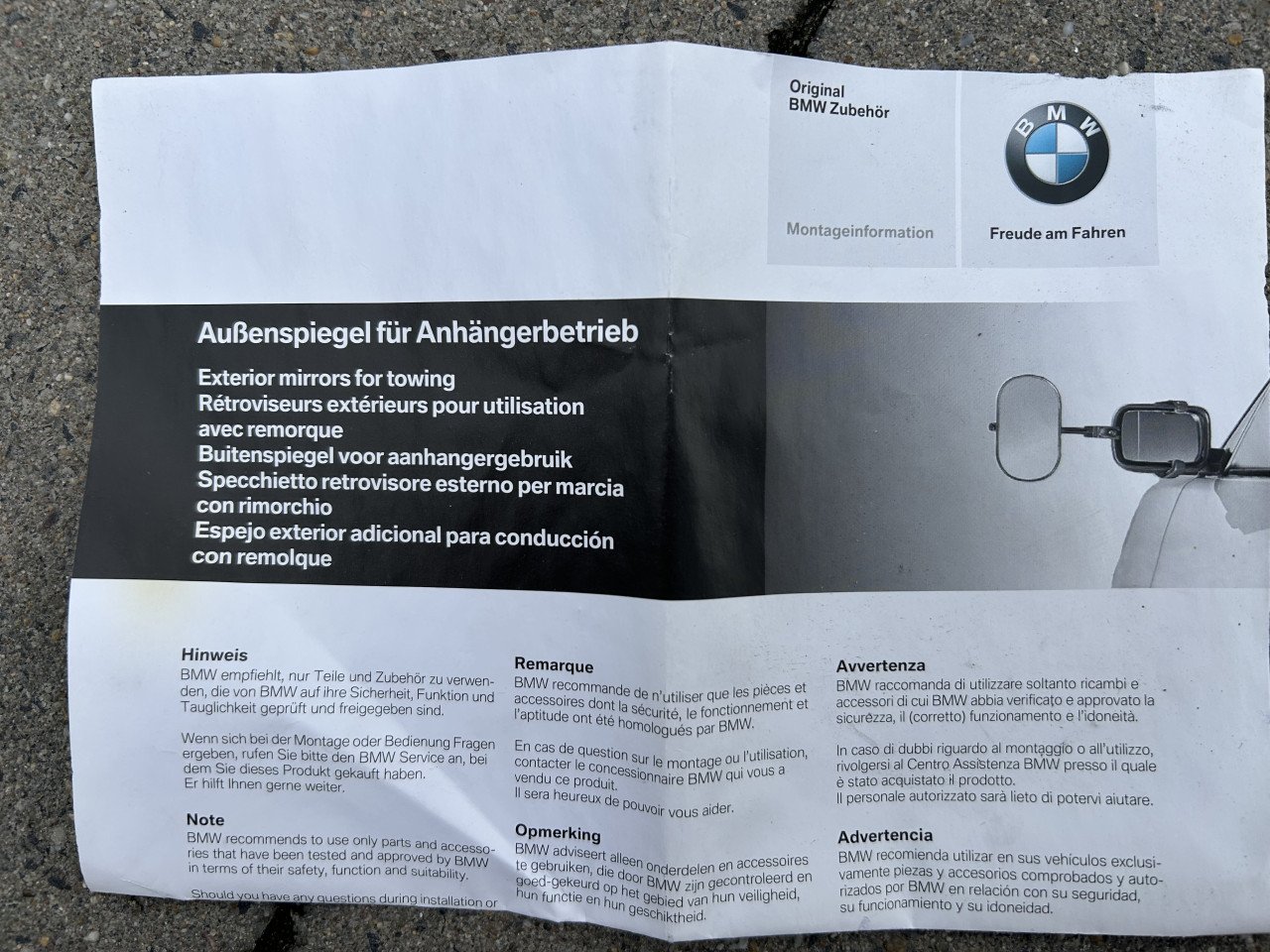 Caravanspiegels voor BMW