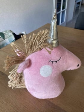 Roze deurstopper eenhoorn Villa Volance