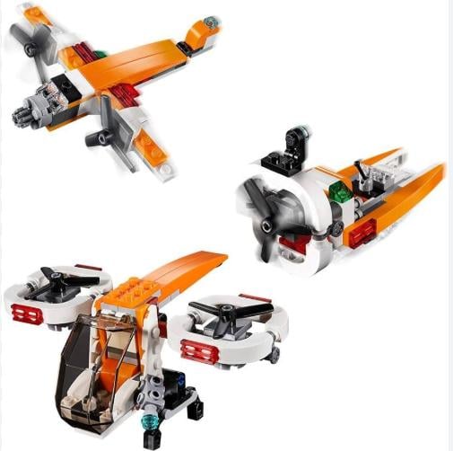 LEGO Creator 31071:Droneverkenner of moerasboot (hovercraft) of propeller