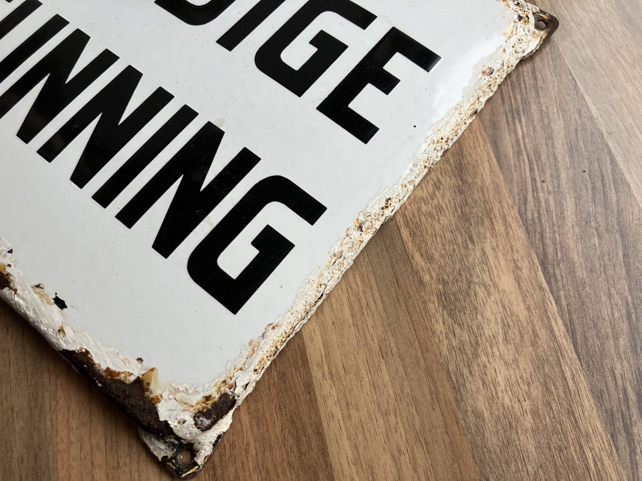Emaille bord Volledige vergunning