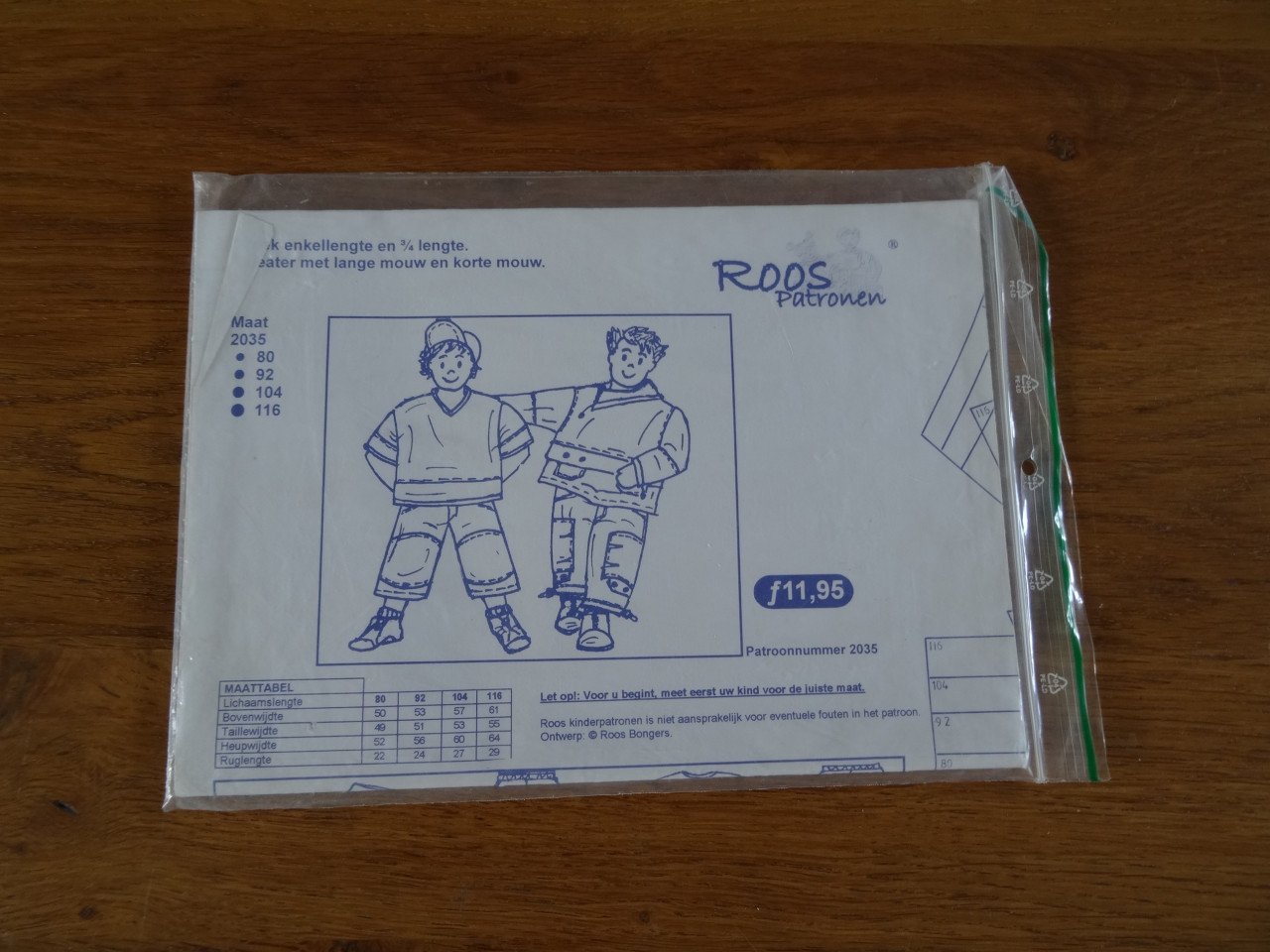 Kinderkleding patronen: Roos, Blixem, Floor en Stenzo