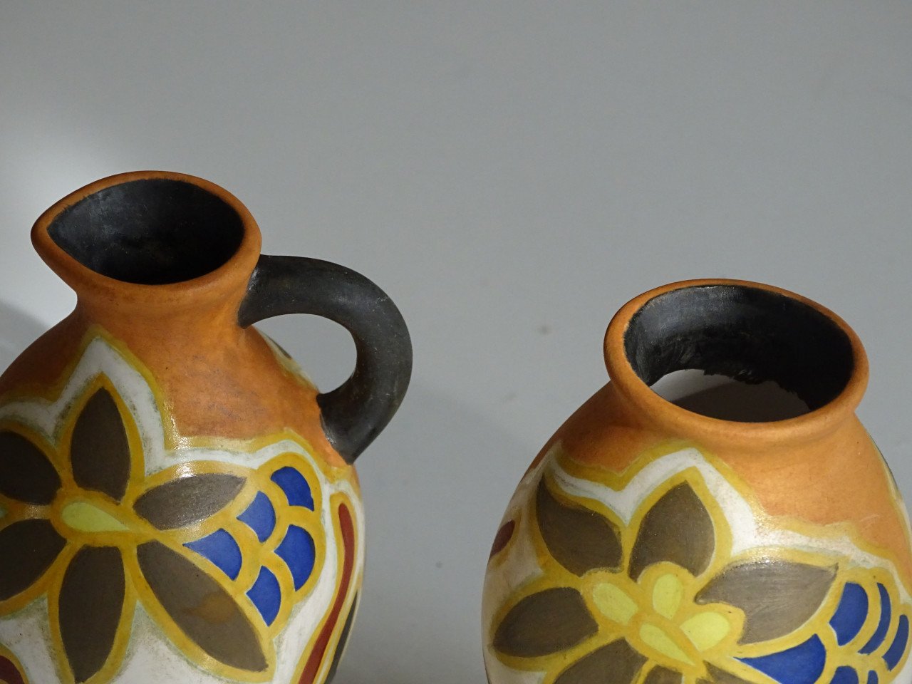 Setje kleine vaasjes Art Deco Nadro vaas