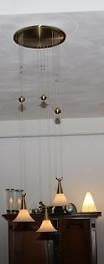 Hanglamp met Alabaster kelken