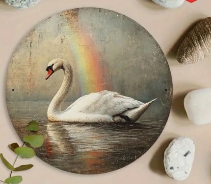 Zwaan #2 ( op aluminium + nieuw )