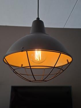 2x Hanglamp- Industrieel ontwerp- inclusief dimbare led lamp.