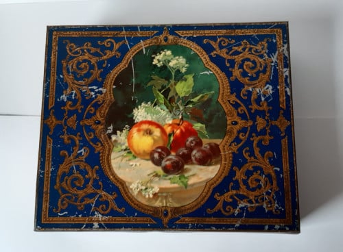 Blik van Melle fruit decor, Breskens Holland